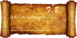 Türk Barbara névjegykártya