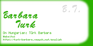 barbara turk business card